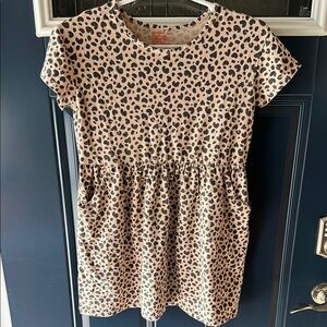 Cat & Jack Cream Casual Short Sleeve Sundress